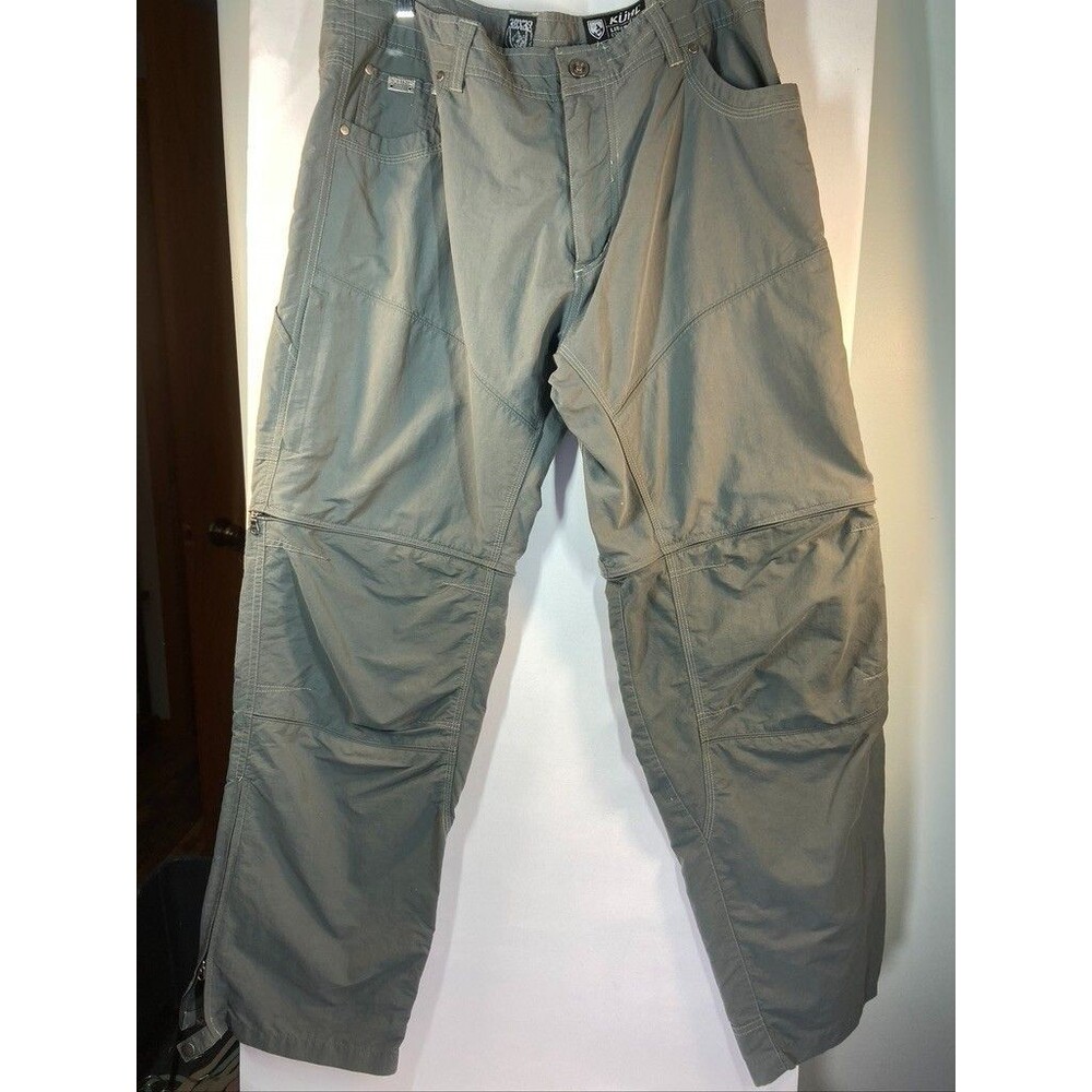Kuhl Pants Mens 38x32 Gray Liberator Convertible Stealth Zip Off Hiking Cargo